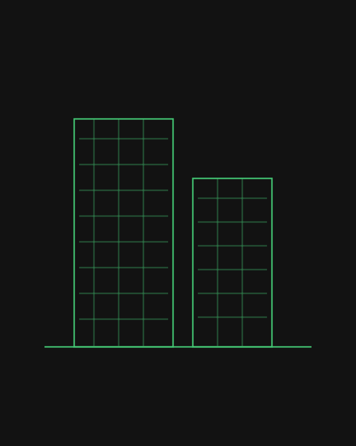 Abstract line illustration of office buildings